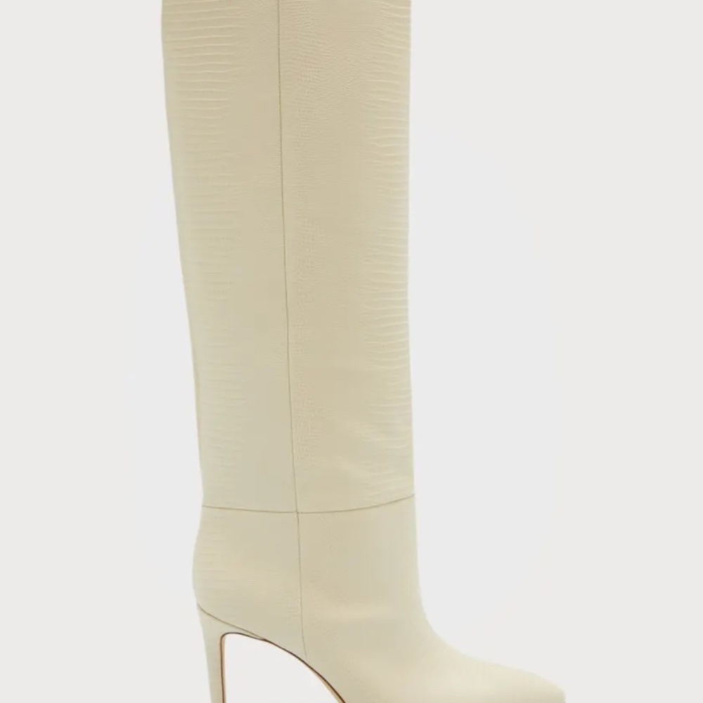 Paris Texas,  Embossed Leather Stiletto Knee Boots - Picture 2 of 5